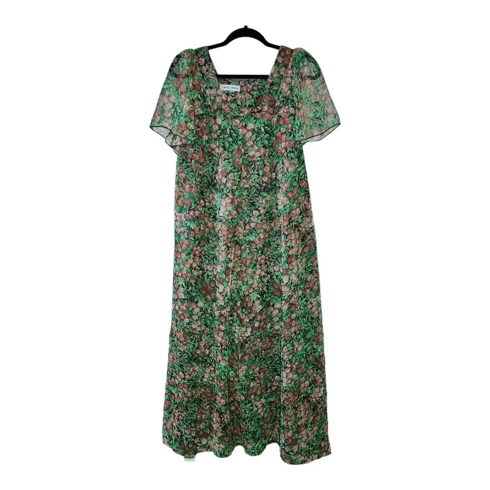 Vintage Liberty House by Tropicana Hawaii Floral Maxi Dress Women’s Size 12 - Picture 2 of 6